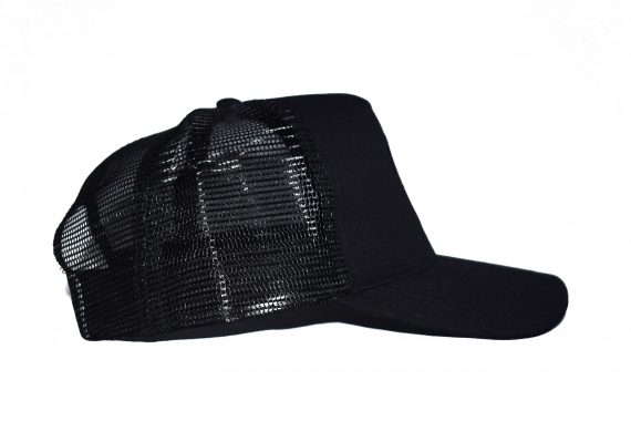 Black on Black Trucker Cap (with Mesh)
