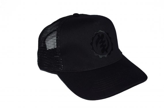 Black on Black Trucker Cap (with Mesh)