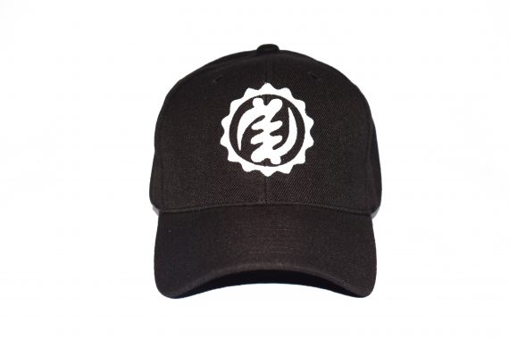 Classic White on Black Baseball Cap