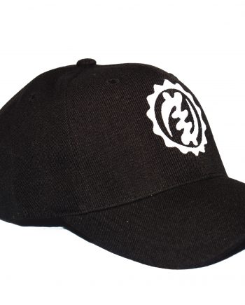 Classic White on Black Baseball Cap