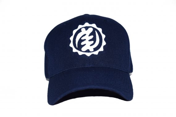 White on Navy Blue Baseball Cap