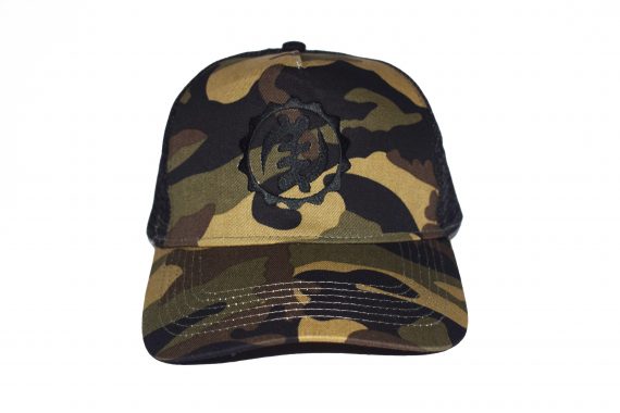 Black on Green Camo Trucker Cap