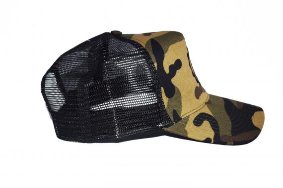 Black on Green Camo Trucker Cap