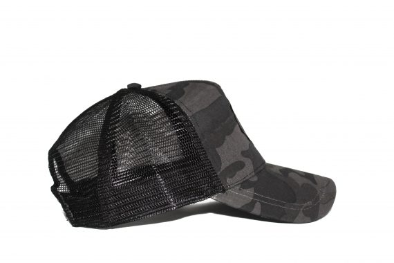 Black on Black Camo Trucker Cap