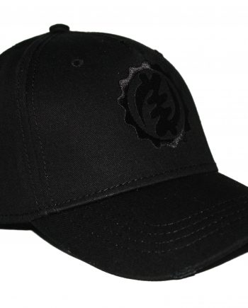 Distressed Black on Black Baseball Cap