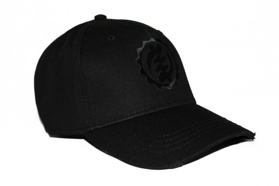 Distressed Black on Black Baseball Cap
