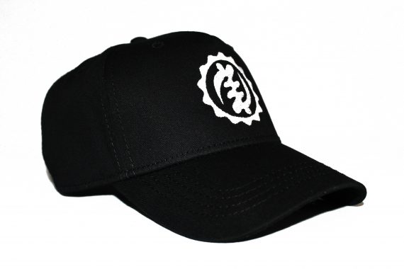 White on Black Baseball Cap
