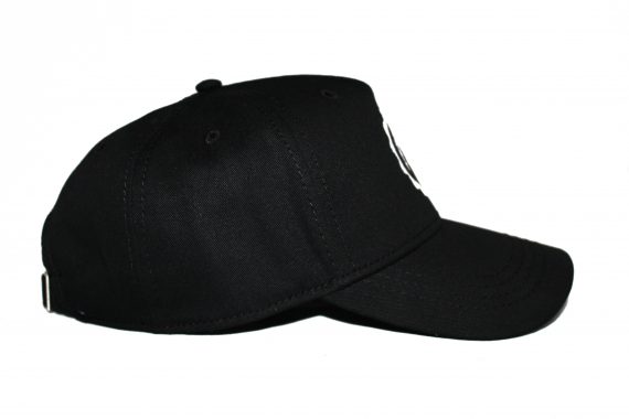 White on Black Baseball Cap