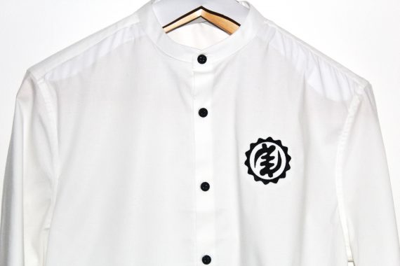 Classic White Collarless Shirt