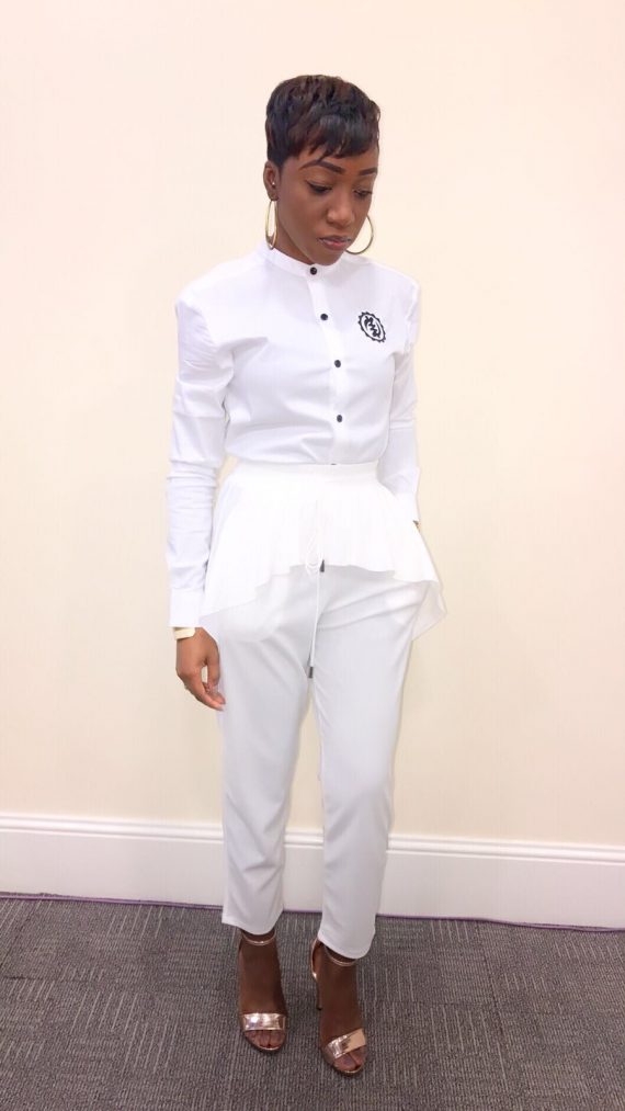 Classic White Collarless Shirt