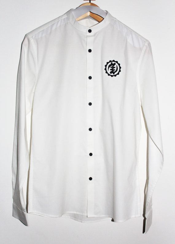 Classic White Collarless Shirt