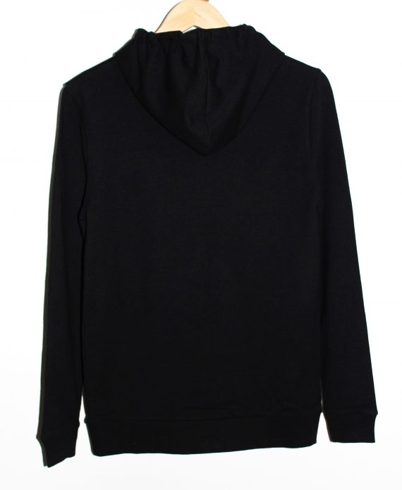 Hoodie/skinny joggers tracksuit in black (with gold)