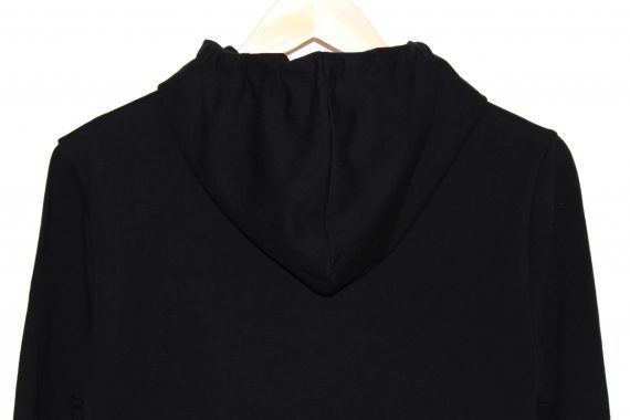 Hoodie/skinny joggers tracksuit in black (with gold)