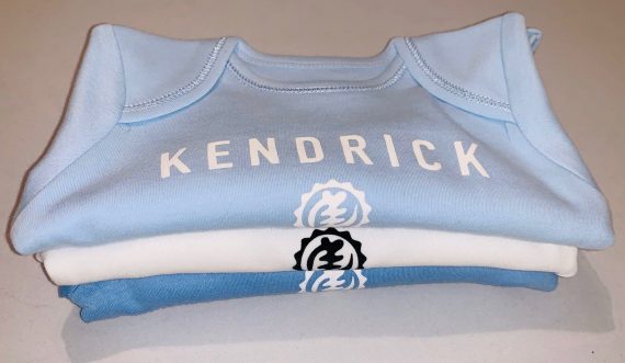 Personalised Baby Boy Bodysuit x3