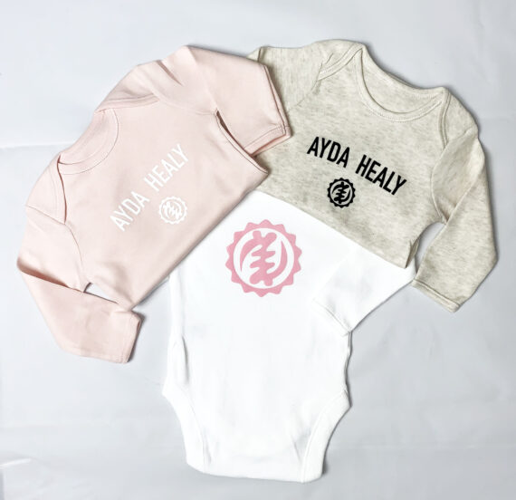Personalised Baby Girl Bodysuit x3