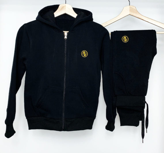 Kids Black Tracksuit (with gold)