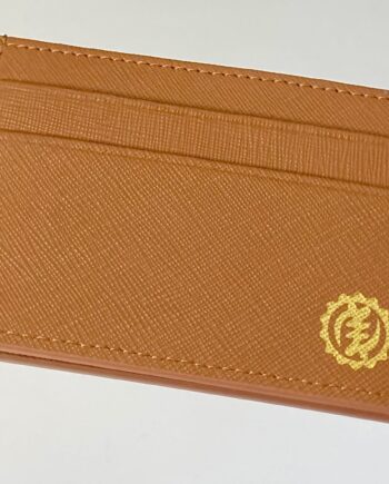 Brown leather card holder