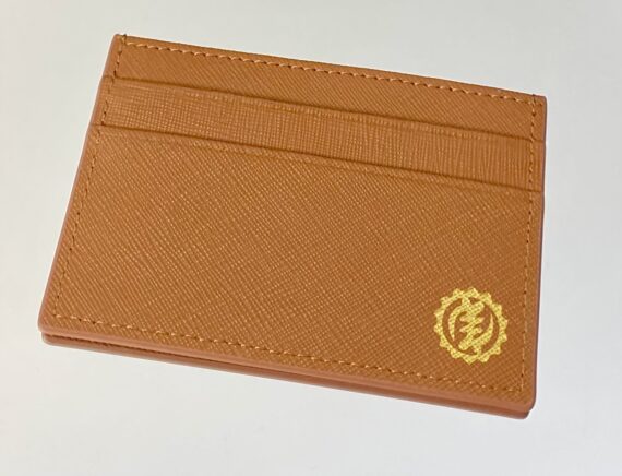 Brown leather card holder