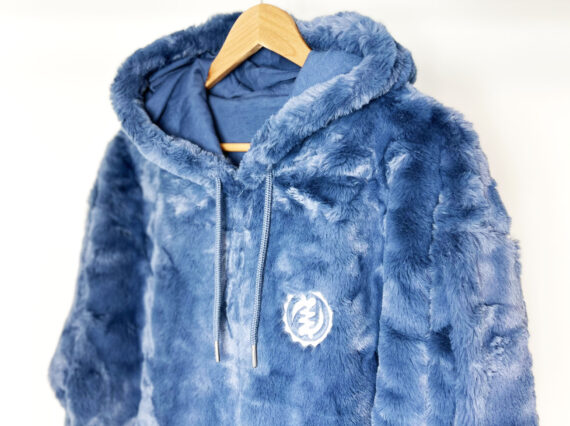 Washed Blue Teddy Hoodie