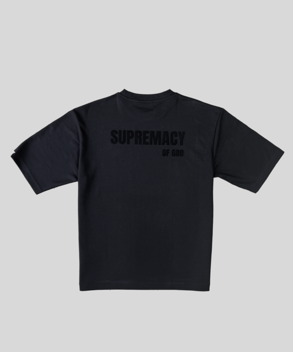 OVERSIZED CREW NECK T-SHIRT - ALL BLACK