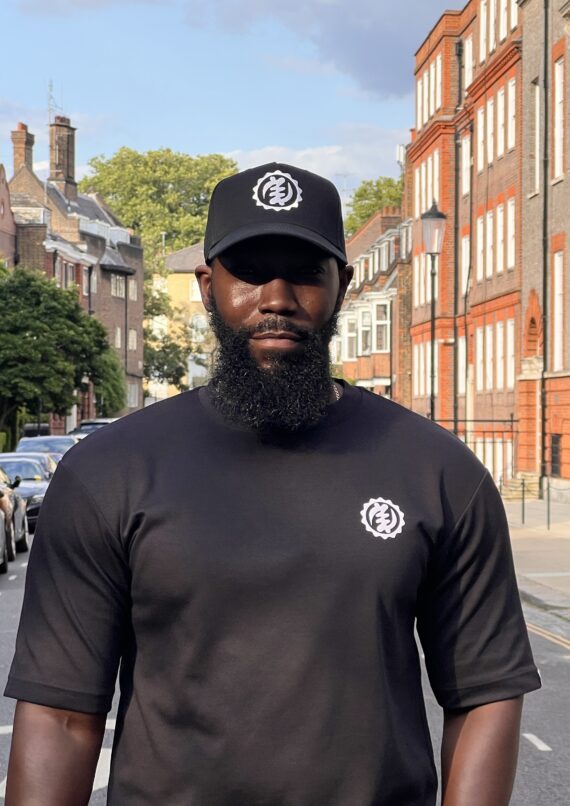 OVERSIZED CREW NECK T-SHIRT - BLACK/WHITE