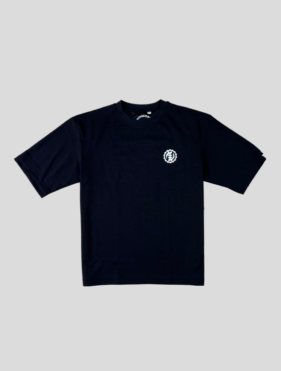 OVERSIZED CREW NECK T-SHIRT - BLACK/WHITE