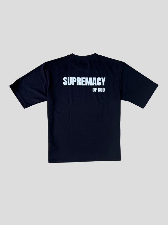 OVERSIZED CREW NECK T-SHIRT - BLACK/WHITE