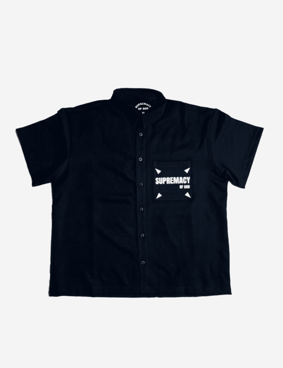 BOXY SHORT SLEEVE SHIRT - BLACK