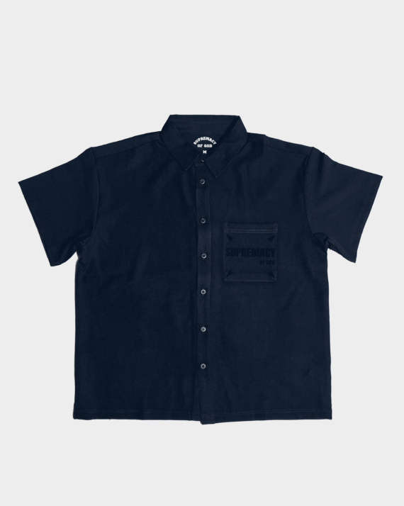 BOXY SHORT SLEEVE SHIRT -  ALL BLACK